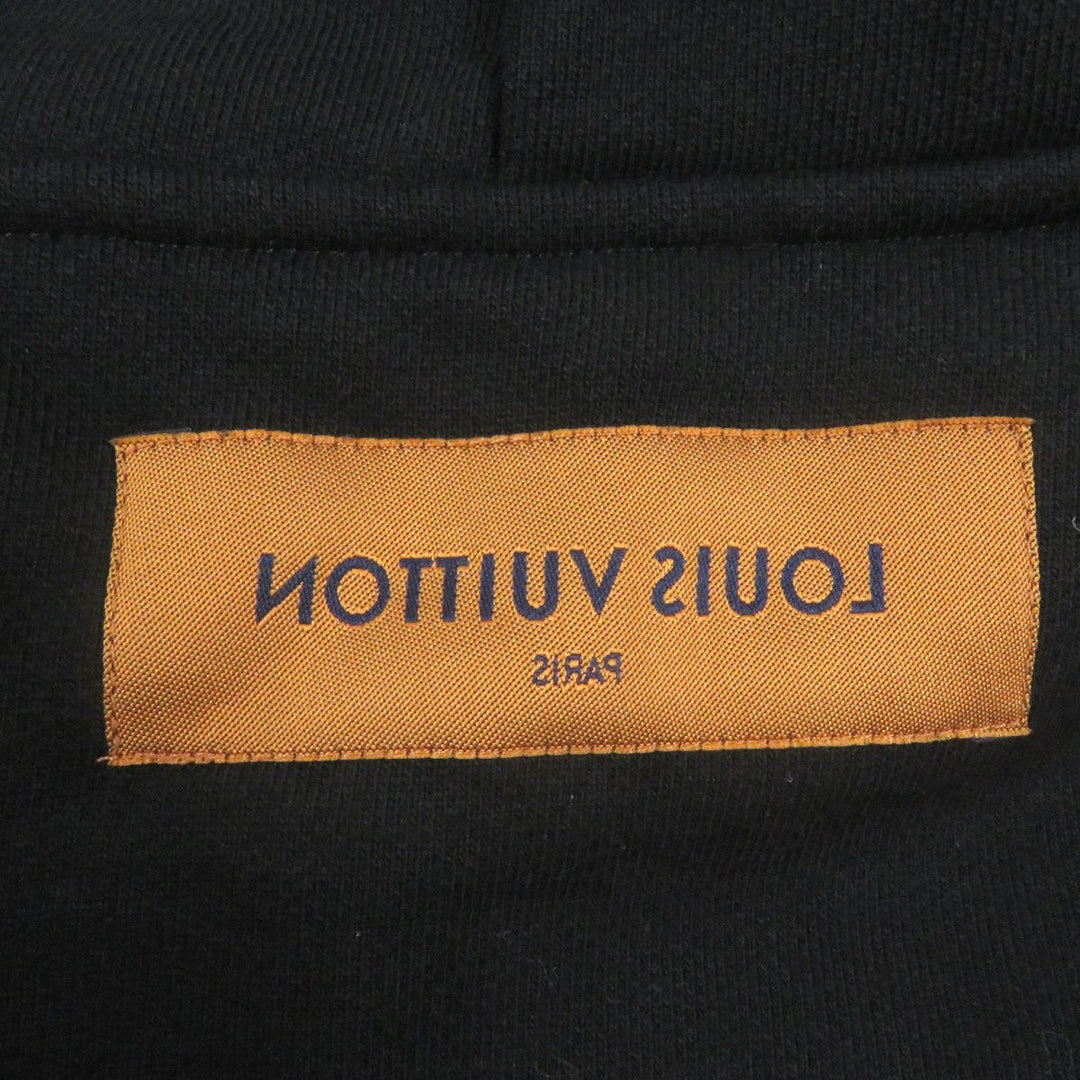 LOUIS VUITTON Hoodie Main: 100% cotton black mens M Used Authentic