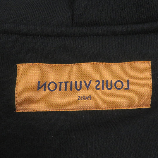 LOUIS VUITTON Hoodie Main: 100% cotton black mens M Used Authentic