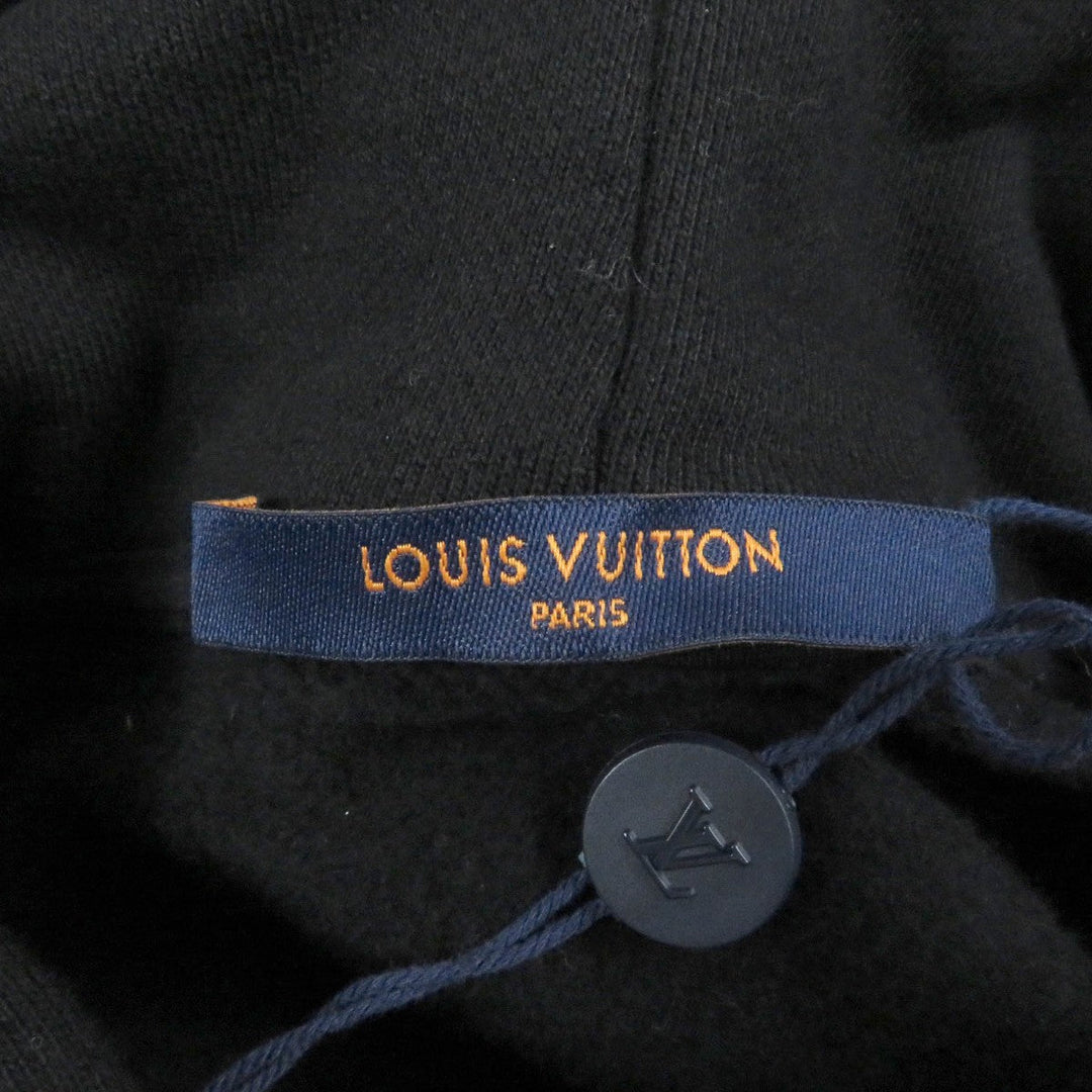 LOUIS VUITTON Hoodie Main: 100% cotton black mens M Used Authentic