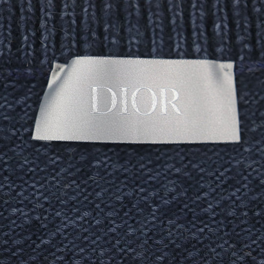Dior Best 393M654AT657 Main: 45% wool, Main: 42% cotton, Main: 13% alpaca, Part: 100% polyester, Part: 100% rayon Ivory navy mens XXL Used Authentic