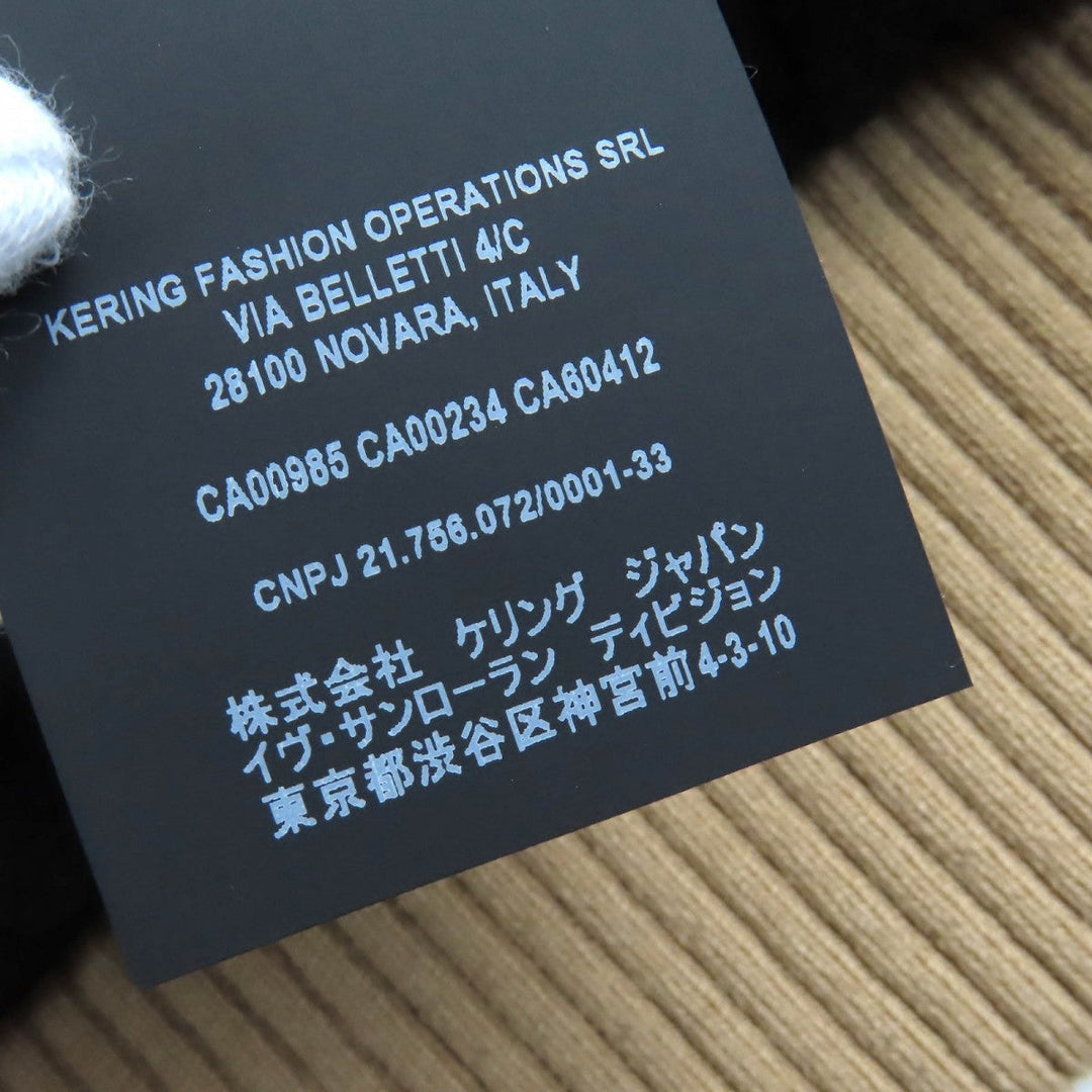 SAINT LAURENT PARIS Stajan 643883 Outer: 54% rayon, Outer: 46% linen, Part: 42% acrylic, Part: 42% wool, Part: 10% nylon, Filling: 100% polyester, Lining: 60% cupra, 40% cotton, Lining pocket: 100% cotton Gold black Teddy mens 46 Used Authentic