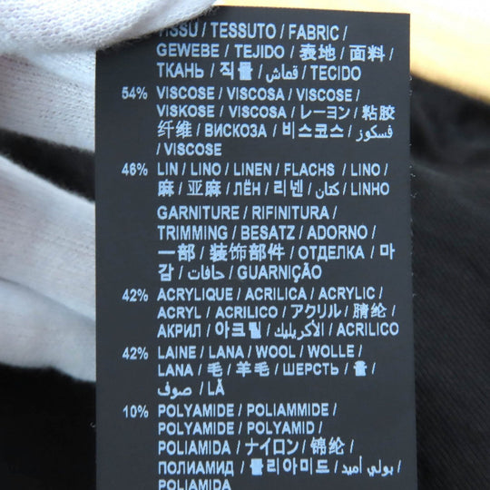 SAINT LAURENT PARIS Stajan 643883 Outer: 54% rayon, Outer: 46% linen, Part: 42% acrylic, Part: 42% wool, Part: 10% nylon, Filling: 100% polyester, Lining: 60% cupra, 40% cotton, Lining pocket: 100% cotton Gold black Teddy mens 46 Used Authentic