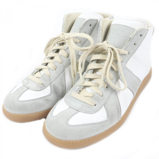 Maison Margiela High cut sneakers S37WS0397 Main: suede leather, Main: leather gray mens 39 Used Authentic