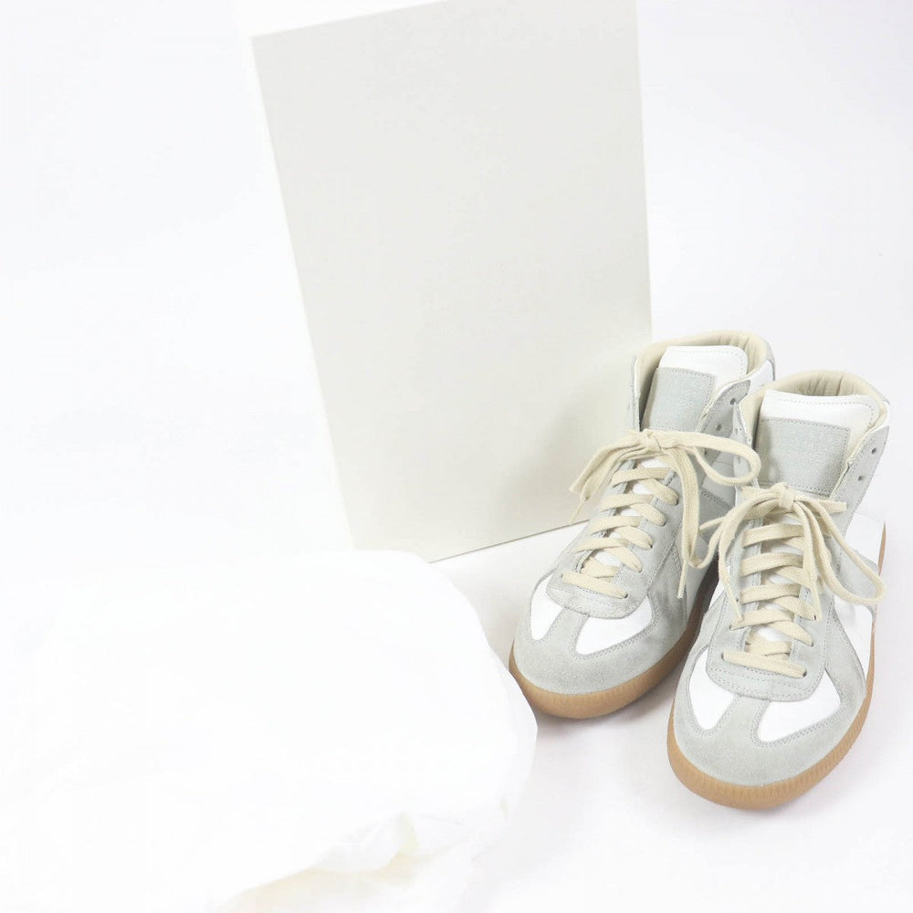 Maison Margiela High cut sneakers S37WS0397 Main: suede leather, Main: leather gray mens 39 Used Authentic