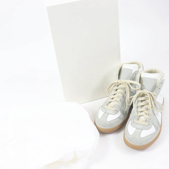 Maison Margiela High cut sneakers S37WS0397 Main: suede leather, Main: leather gray mens 39 Used Authentic