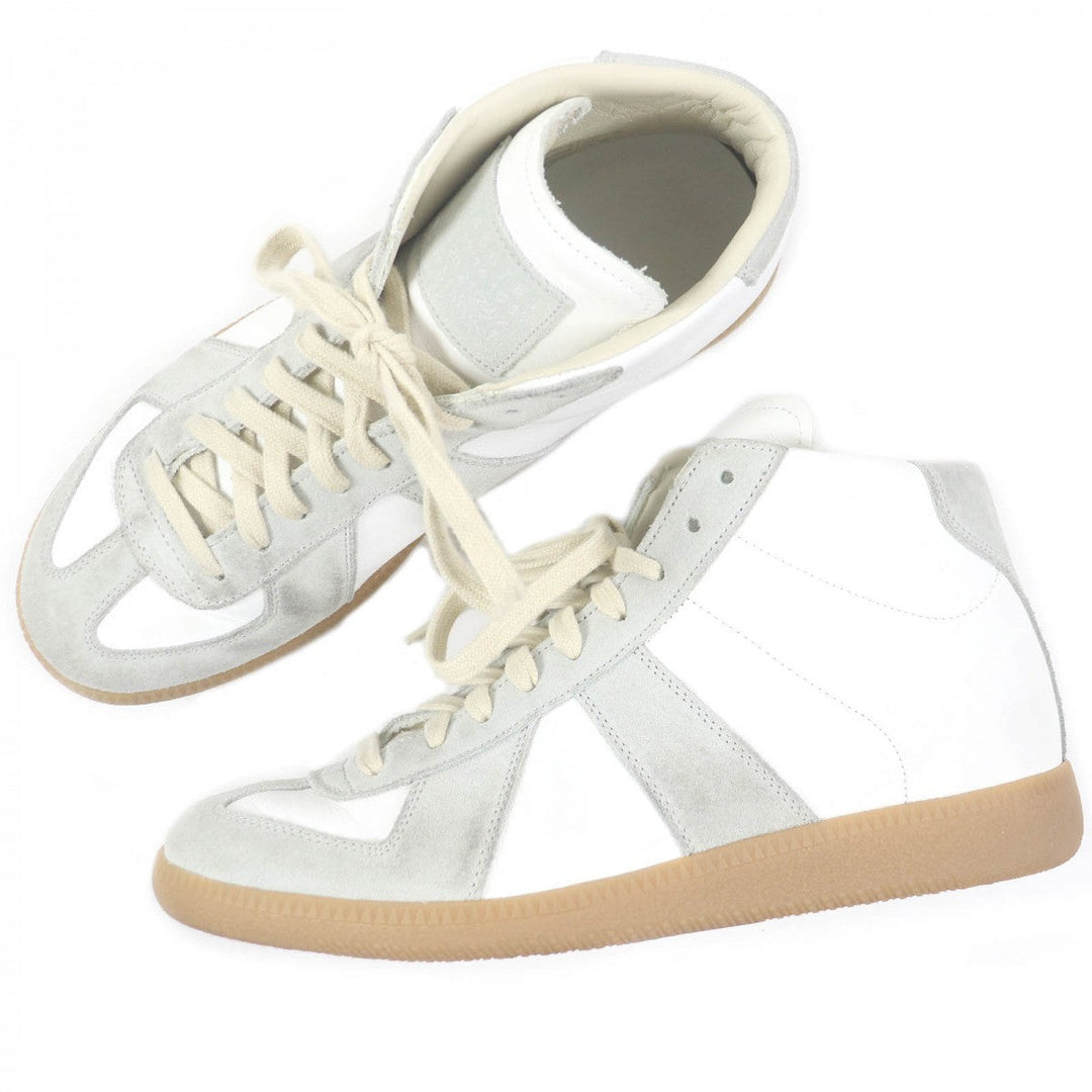 Maison Margiela High cut sneakers S37WS0397 Main: suede leather, Main: leather gray mens 39 Used Authentic
