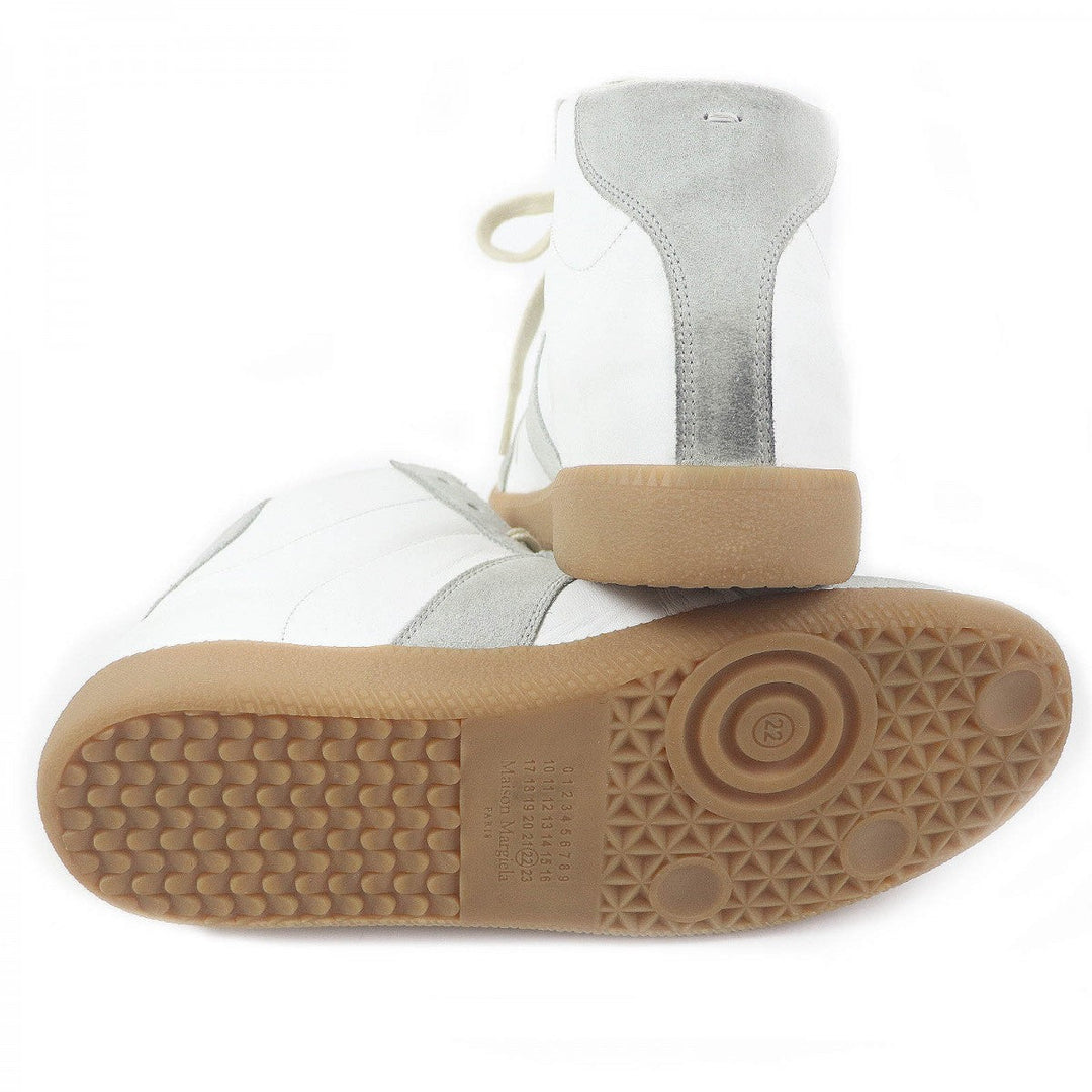 Maison Margiela High cut sneakers S37WS0397 Main: suede leather, Main: leather gray mens 39 Used Authentic