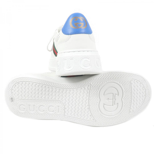 GUCCI Low cut sneakers 669698 Main: Leather white mens 10.5 Used Authentic
