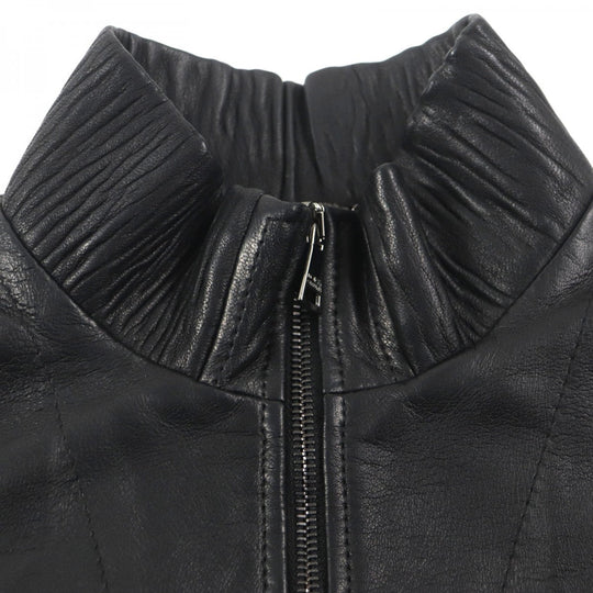 DOLCE&GABBANA Riders jacket Outer: 100% lamb leather, Lining: 100% viscose (rayon) black mens 44 Used Authentic