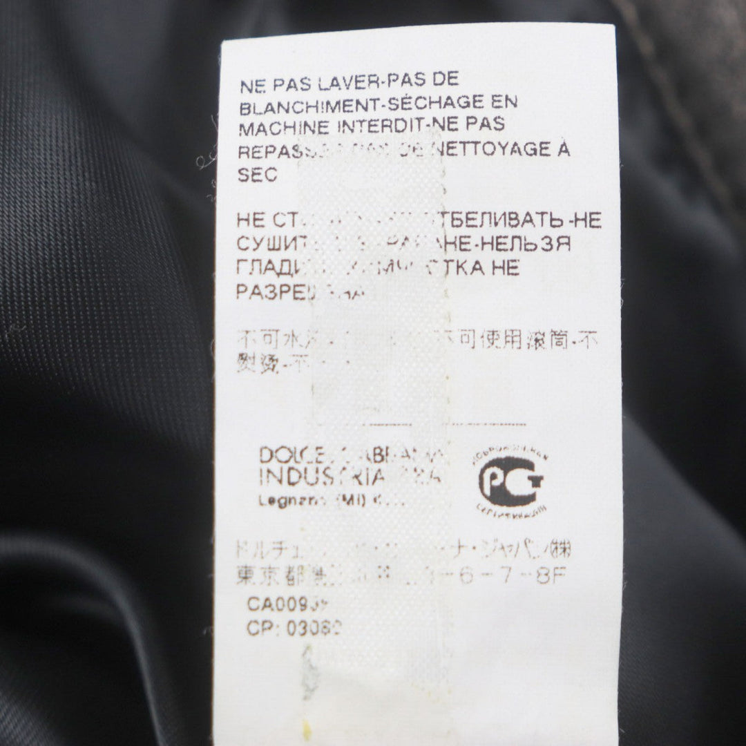 DOLCE&GABBANA Riders jacket Outer: 100% lamb leather, Lining: 100% viscose (rayon) black mens 44 Used Authentic