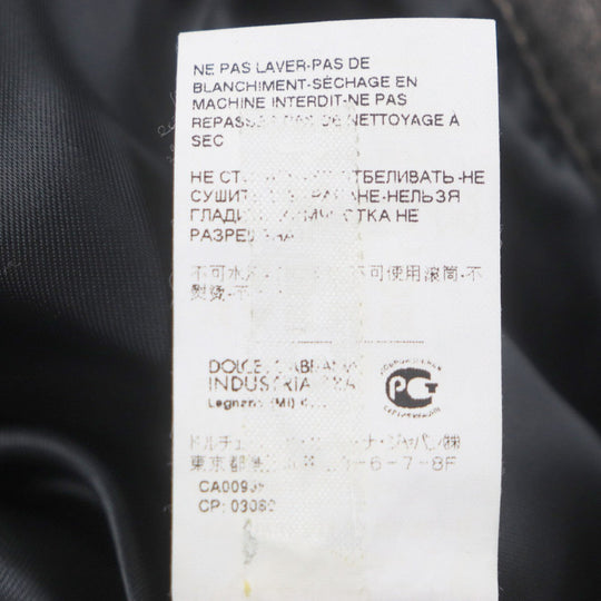 DOLCE&GABBANA Riders jacket Outer: 100% lamb leather, Lining: 100% viscose (rayon) black mens 44 Used Authentic