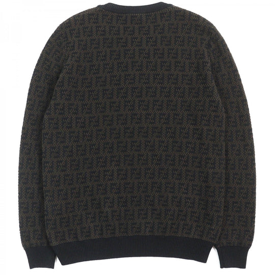FENDI knit FZX034 Main: 54% wool, Main: 39% cotton, Main: 7% cashmere Black dark brown mens 50 Used Authentic