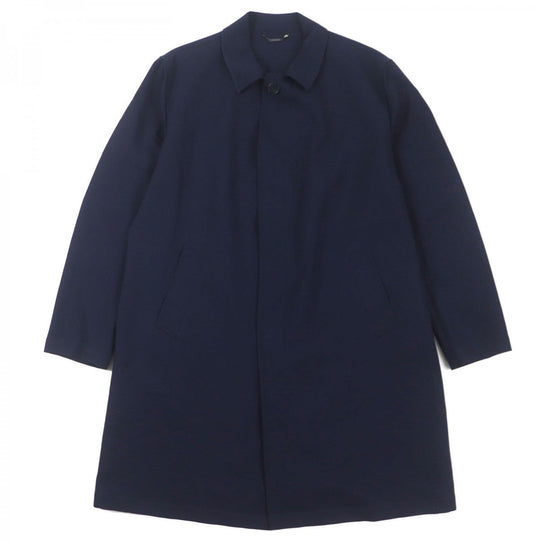 VERSACE Stainless collar coat Outer material: 70% wool, Outer material: 28% cotton, Outer material: 2% polyurethane, Lining: 100% cupra Navy mens 54 Used Authentic