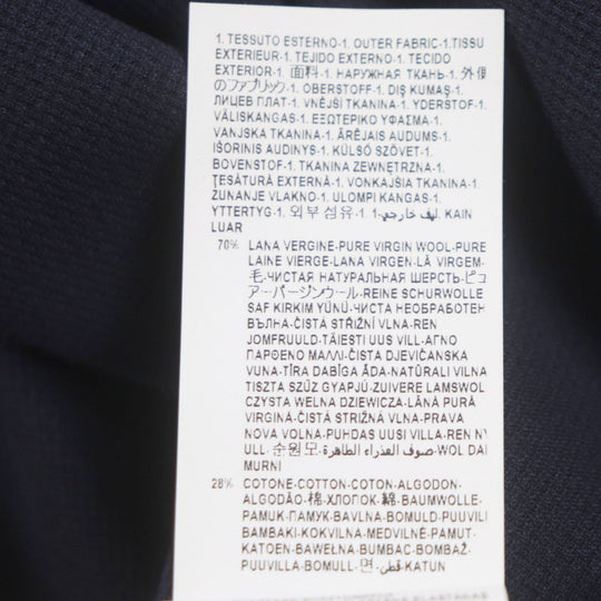 VERSACE Stainless collar coat Outer material: 70% wool, Outer material: 28% cotton, Outer material: 2% polyurethane, Lining: 100% cupra Navy mens 54 Used Authentic