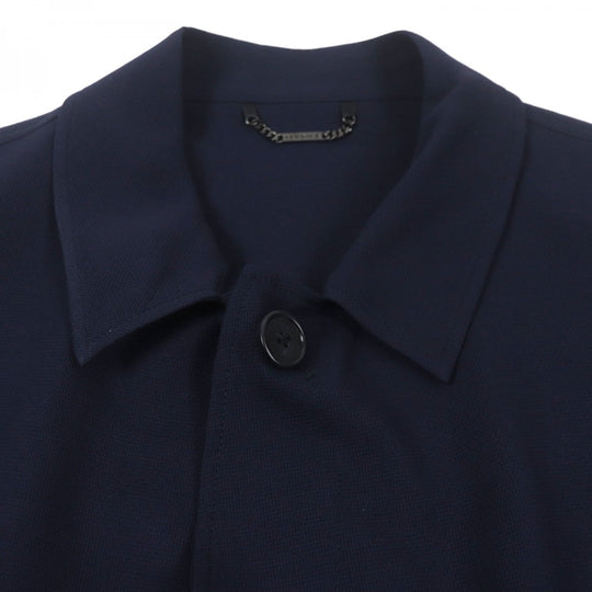 VERSACE Stainless collar coat Outer material: 70% wool, Outer material: 28% cotton, Outer material: 2% polyurethane, Lining: 100% cupra Navy mens 54 Used Authentic