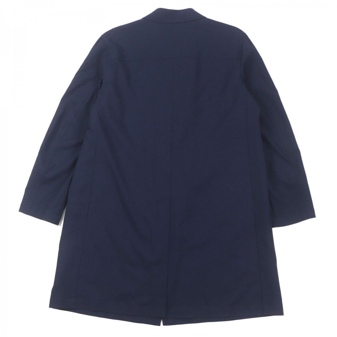 VERSACE Stainless collar coat Outer material: 70% wool, Outer material: 28% cotton, Outer material: 2% polyurethane, Lining: 100% cupra Navy mens 54 Used Authentic