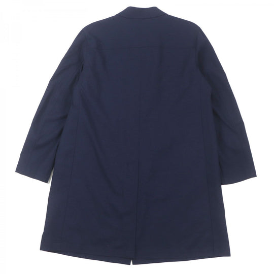 VERSACE Stainless collar coat Outer material: 70% wool, Outer material: 28% cotton, Outer material: 2% polyurethane, Lining: 100% cupra Navy mens 54 Used Authentic