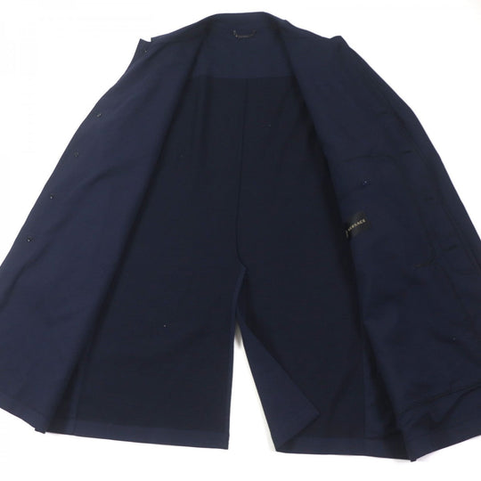 VERSACE Stainless collar coat Outer material: 70% wool, Outer material: 28% cotton, Outer material: 2% polyurethane, Lining: 100% cupra Navy mens 54 Used Authentic