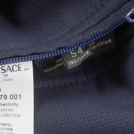 VERSACE Stainless collar coat Outer material: 70% wool, Outer material: 28% cotton, Outer material: 2% polyurethane, Lining: 100% cupra Navy mens 54 Used Authentic