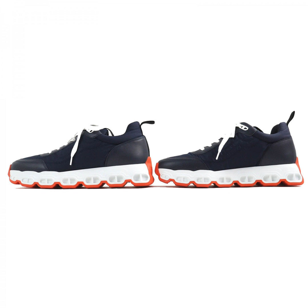 HERMES sneakers leather Navy White Orange Impulse 41