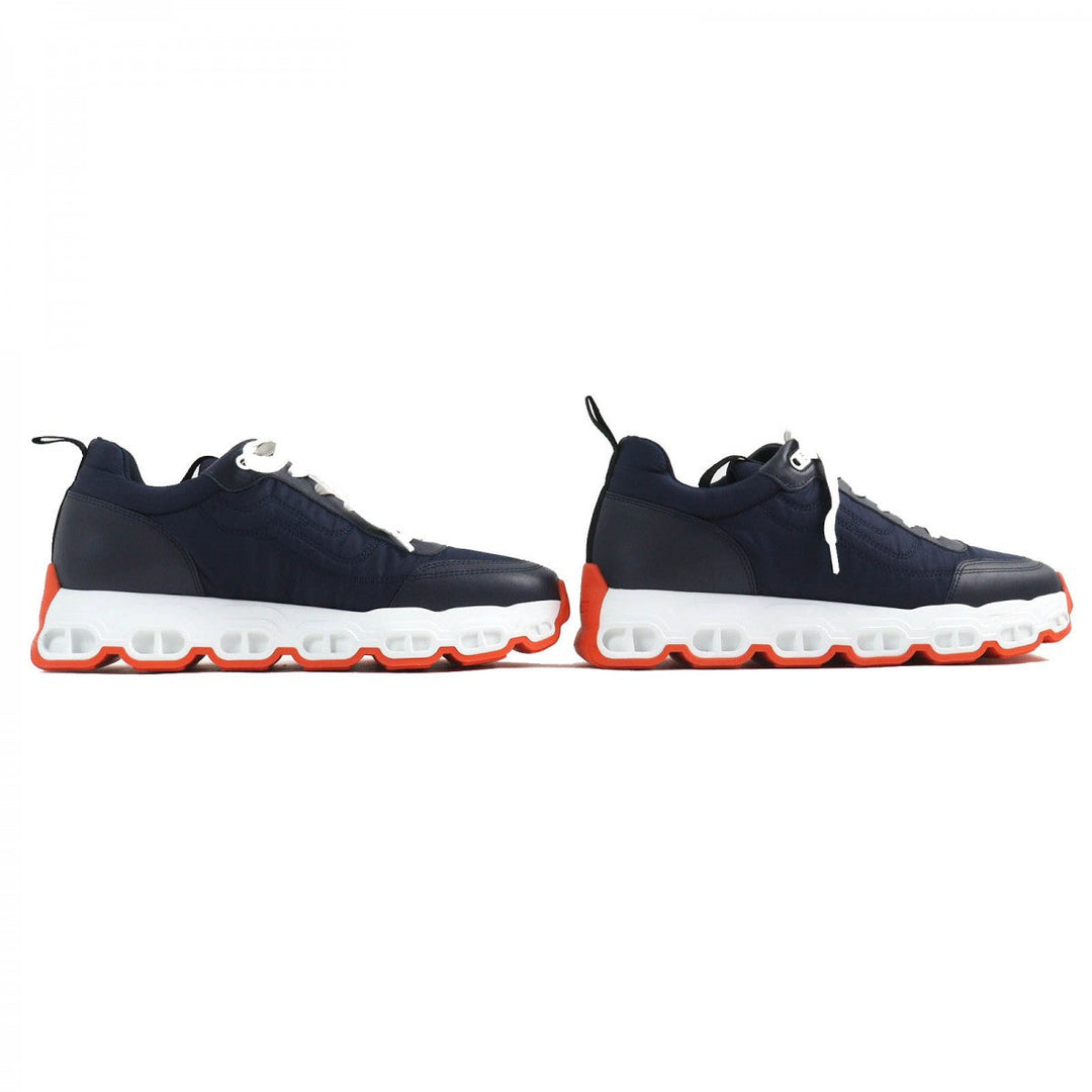HERMES sneakers leather Navy White Orange Impulse 41