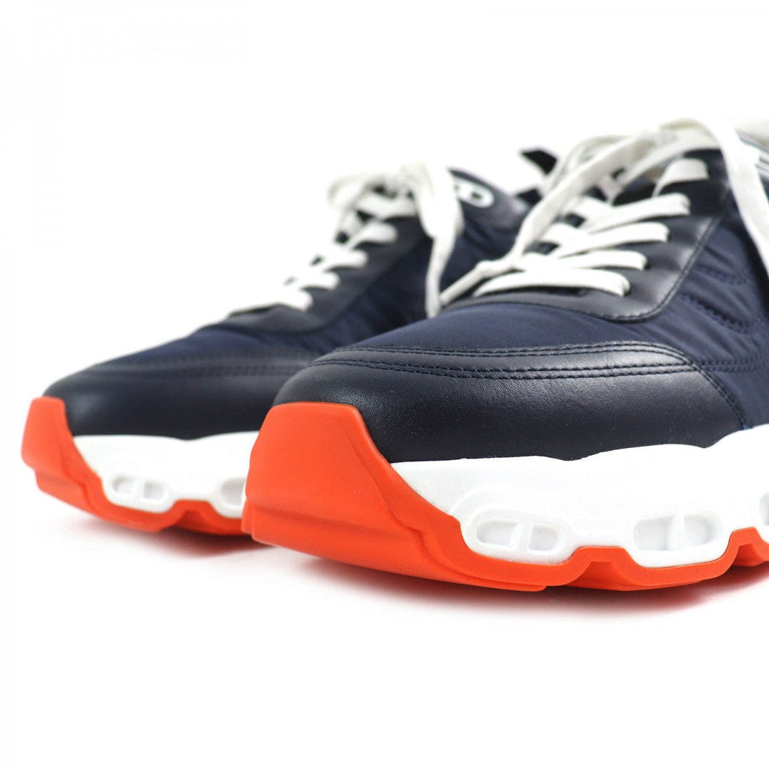 HERMES sneakers leather Navy White Orange Impulse 41