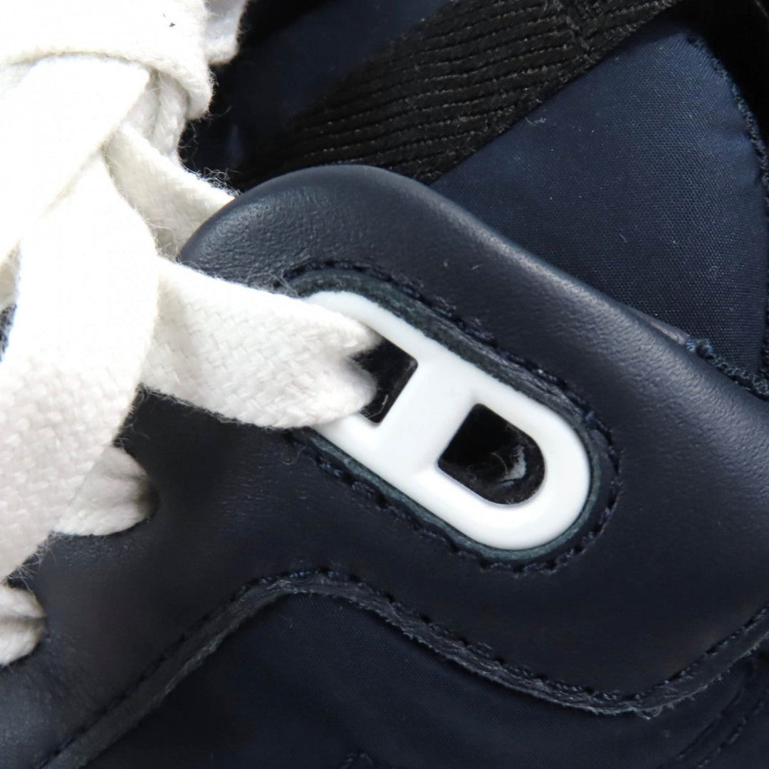 HERMES sneakers leather Navy White Orange Impulse 41