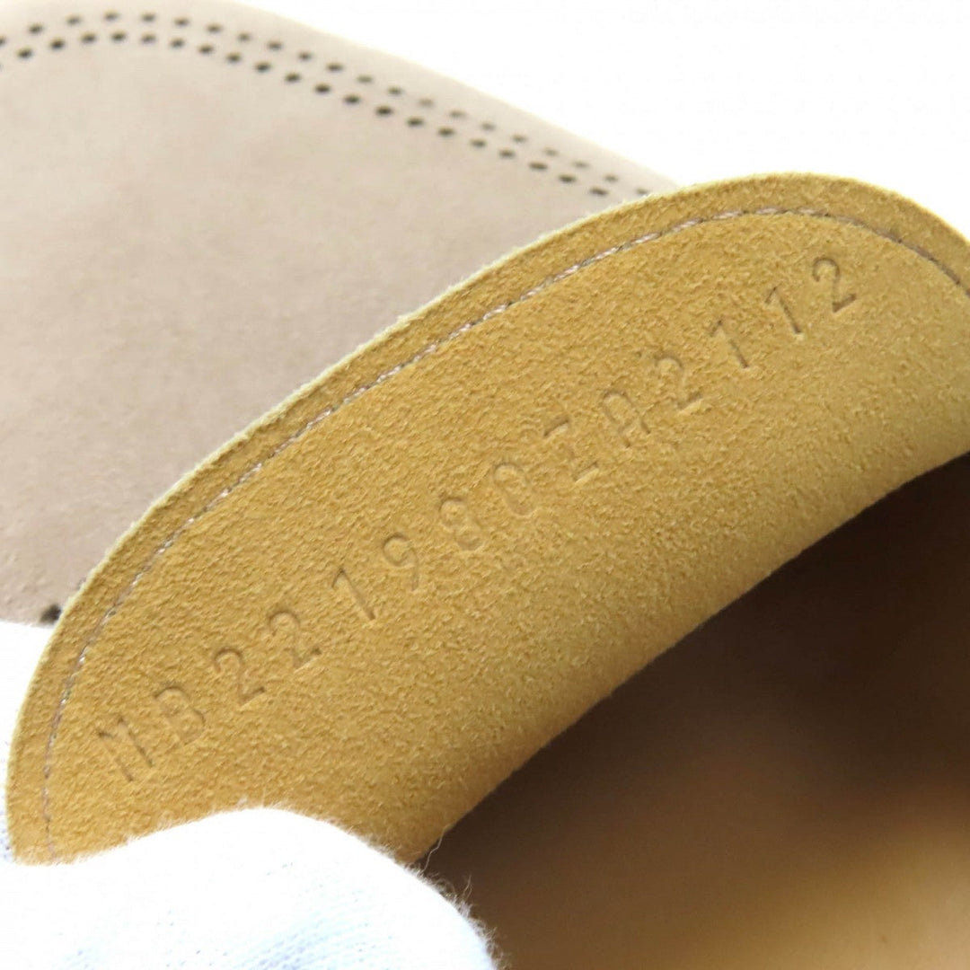 HERMES Moccasin 221980Z Main: Suede leather Beige type Eclipse mens 39.5 Used Authentic