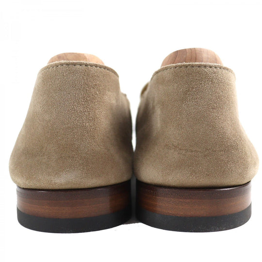HERMES Moccasin 221980Z Main: Suede leather Beige type Eclipse mens 39.5 Used Authentic