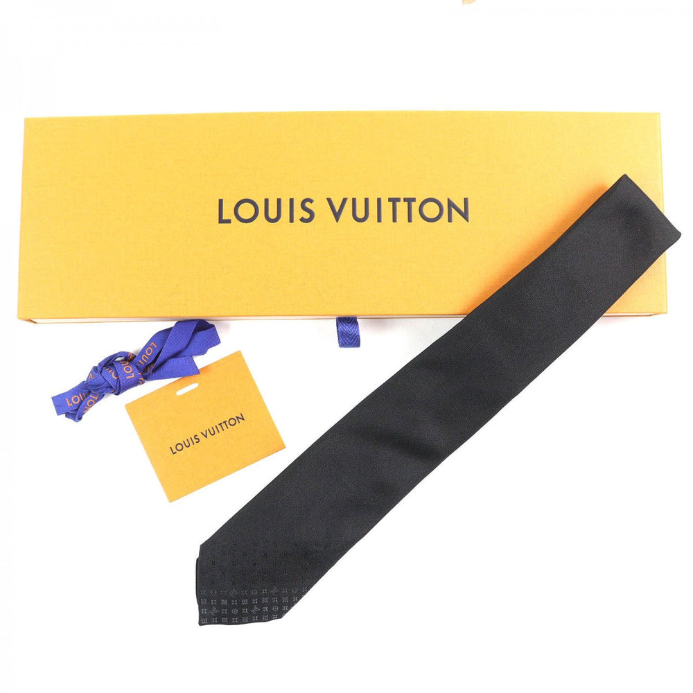 LOUIS VUITTON tie M78764 Main: 100% silk Gris Monogram Gradient 7CM mens Used Authentic