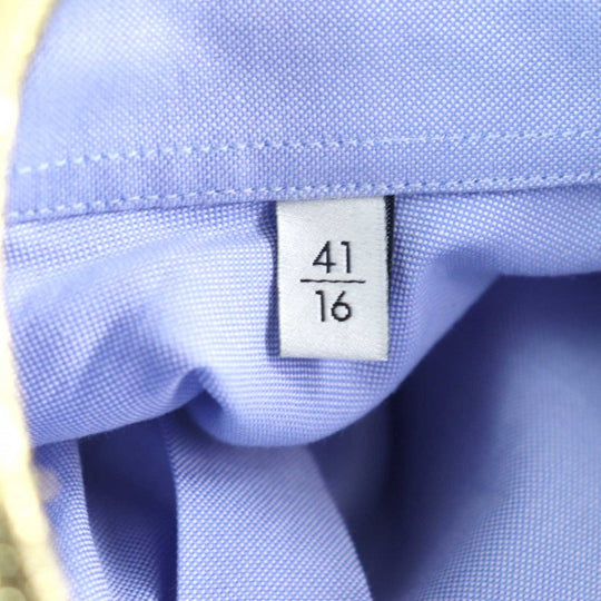 GUCCI Long sleeve shirt 521946 Outer material: 100% cotton, part: 53% rayon, part: 24% silk, part: 23% metal Blue gold mens 41|16 Used Authentic