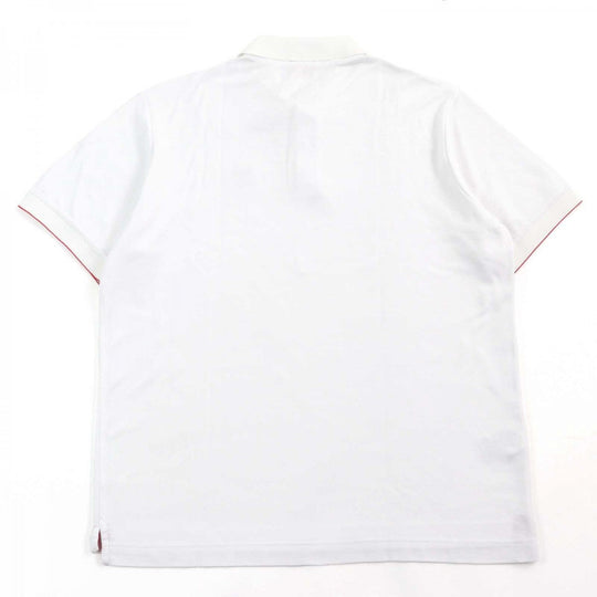 HERMES Short sleeve polo shirt cotton White red Double Jeu XL