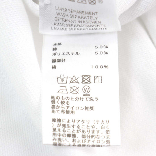 HERMES Short sleeve polo shirt cotton White red Double Jeu XL