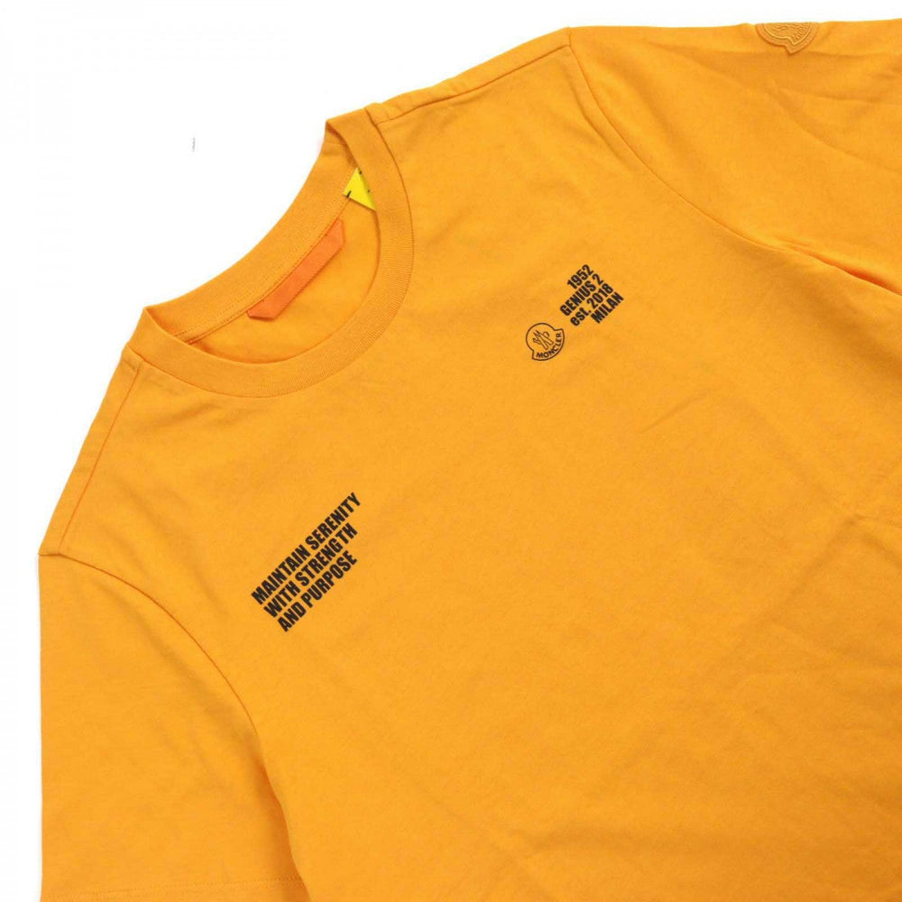 MONCLER GENIUS 2 Short sleeve T-shirt G10928C72910 829HP Main: 100% cotton Orange type MAGLIA T-SHIRT mens S Used Authentic