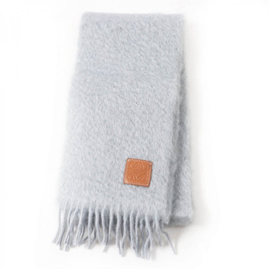 LOEWE Scarf Main: 50% mohair, Main: 48% wool, Main: 2% nylon gray Women Used Authentic
