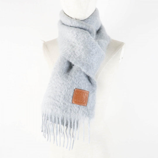 LOEWE Scarf Main: 50% mohair, Main: 48% wool, Main: 2% nylon gray Women Used Authentic