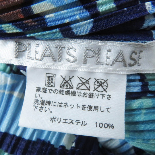 PLEATS PLEASE one piece PP23-JT607 Main: 100% polyester Multi World Map Ocean Women 3 Used Authentic
