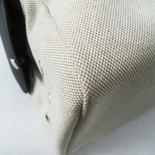HERMES Shoulder Bag Main: Toile H, Part: Leather Navy Natural Sac de Transport Pourcienne Dog Carrier Women Used Authentic