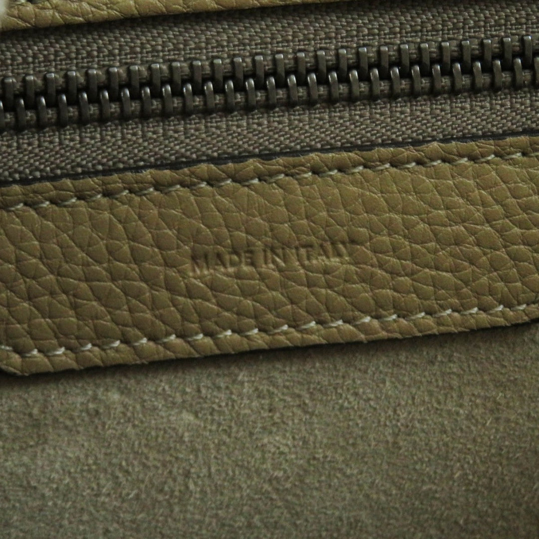 CELINE Handbag 18979 Main: Drummed calfskin yellow Luggage micro shopper Women Used Authentic