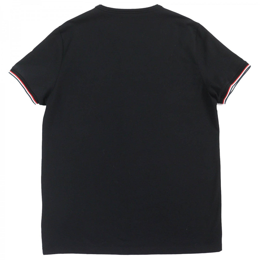 MONCLER Short sleeve T-shirt I10918C71600 Main: 92% cotton, Main: 8% polyurethane, Part: 100% cotton black mens XL Used Authentic