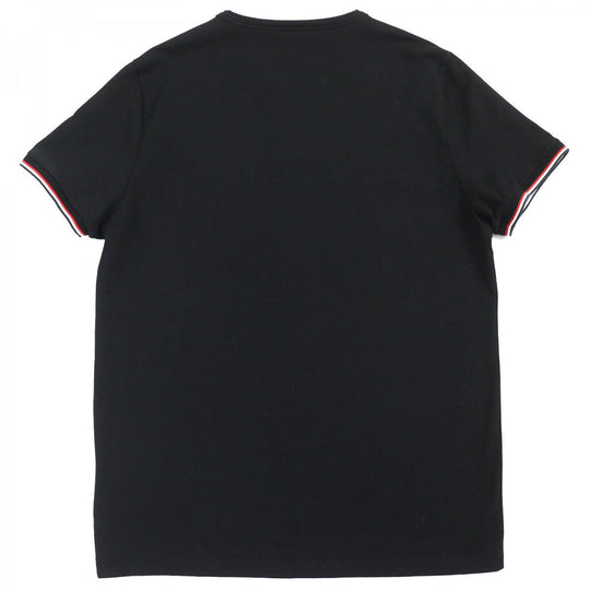 MONCLER Short sleeve T-shirt I10918C71600 Main: 92% cotton, Main: 8% polyurethane, Part: 100% cotton black mens XL Used Authentic