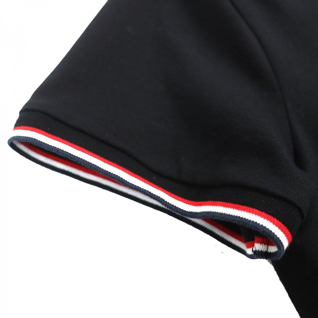 MONCLER Short sleeve T-shirt I10918C71600 Main: 92% cotton, Main: 8% polyurethane, Part: 100% cotton black mens XL Used Authentic