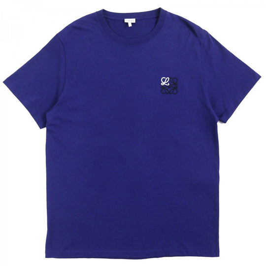 LOEWE Short sleeve T-shirt H526Y22X75 Outer: 100% cotton, some parts: 100% polyester, some parts: 99% cotton, some parts: 1% elastane Navy blue mens Used Authentic