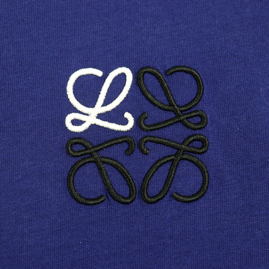 LOEWE Short sleeve T-shirt H526Y22X75 Outer: 100% cotton, some parts: 100% polyester, some parts: 99% cotton, some parts: 1% elastane Navy blue mens Used Authentic