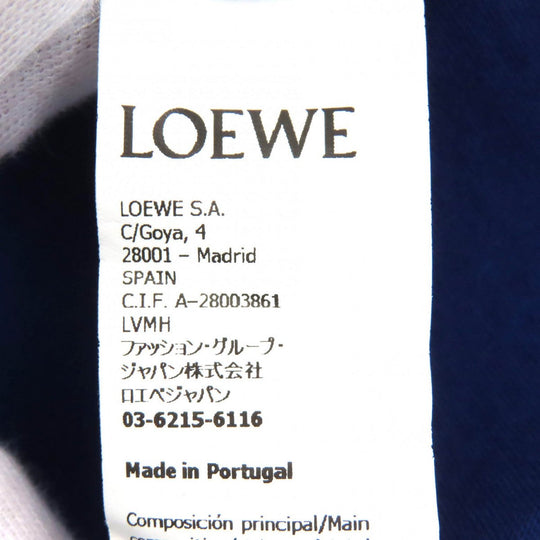 LOEWE Short sleeve T-shirt H526Y22X75 Outer: 100% cotton, some parts: 100% polyester, some parts: 99% cotton, some parts: 1% elastane Navy blue mens Used Authentic