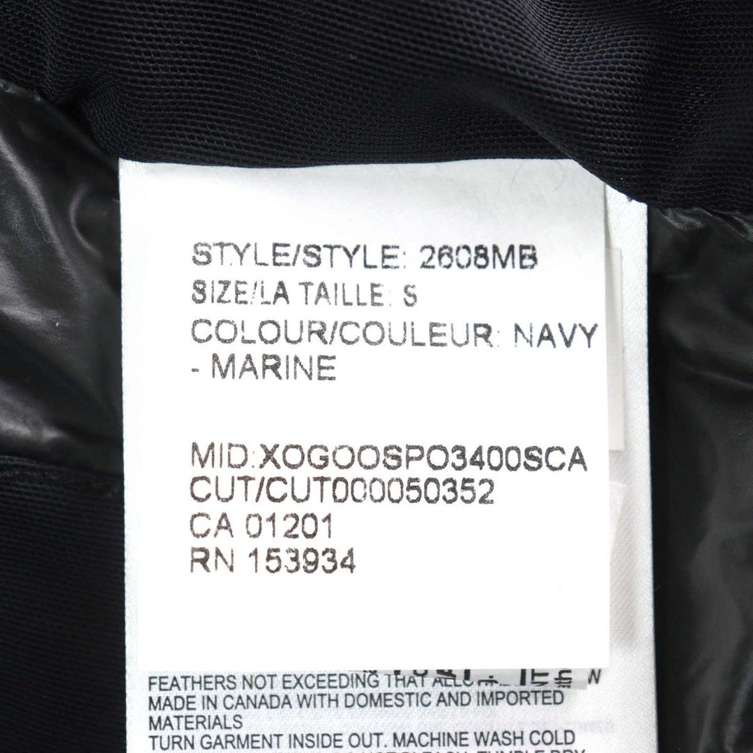 CANADA GOOSE down coat 2608MB Outer: 100% nylon, Lining: 100% nylon, Part: 96% acrylic, Part: 4% polyurethane, Filling: 90% down Navy black WARWICK PARKA mens S Used Authentic