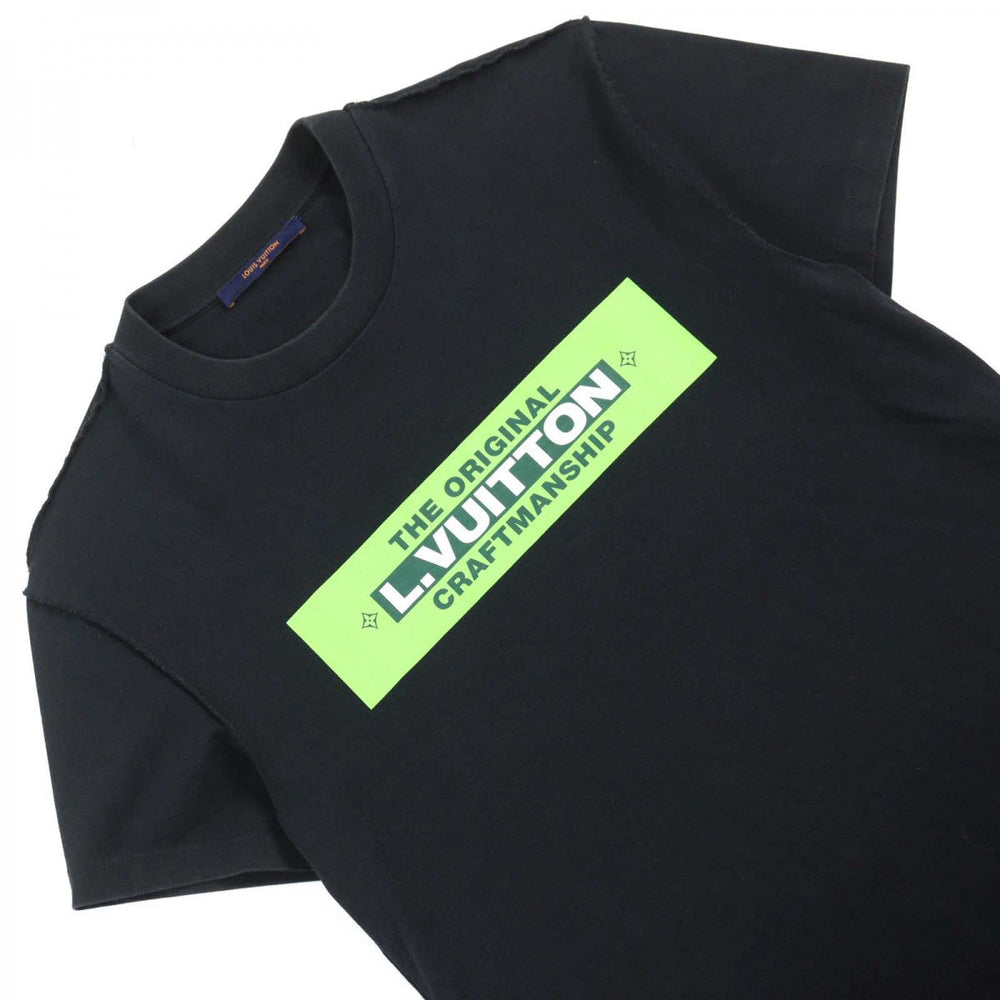 LOUIS VUITTON Short sleeve T-shirt HMY61W Main: 100% cotton Black type mens S Used Authentic