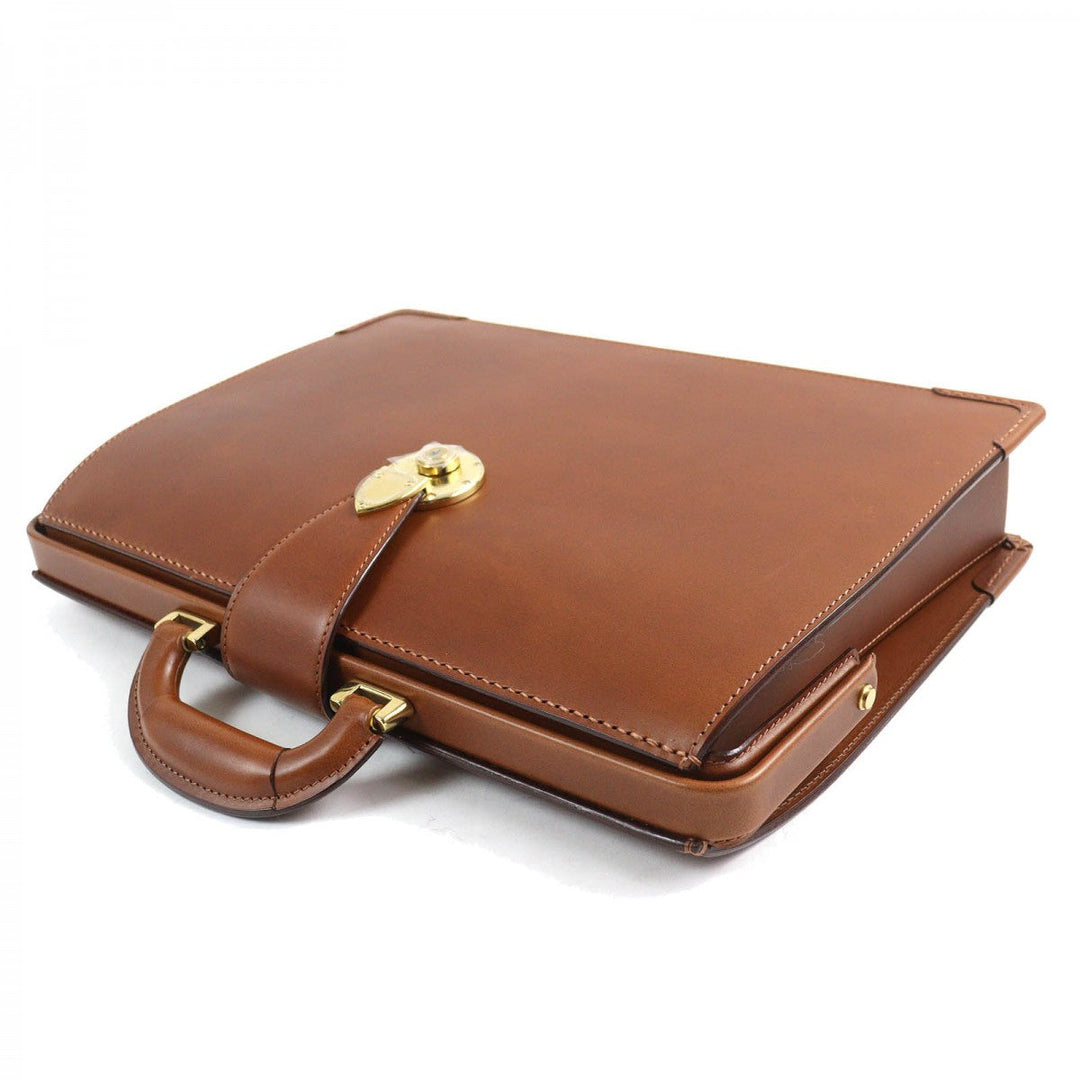 OHBA Business bag 0953-BTL Calfskin Brown Slim Dulles Bag