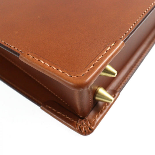 OHBA Business bag 0953-BTL Calfskin Brown Slim Dulles Bag