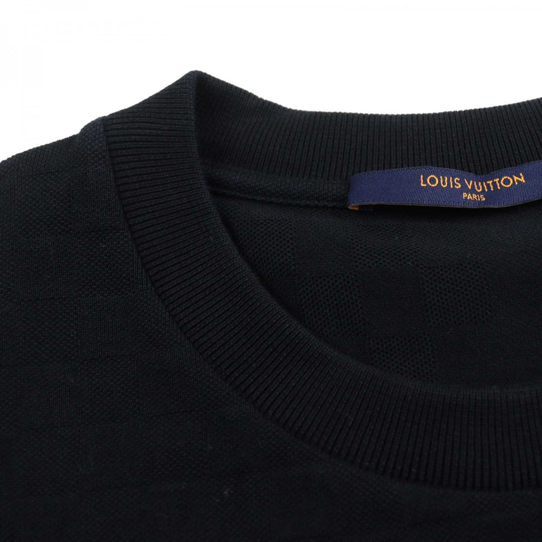 LOUIS VUITTON Short sleeve T-shirt HJY40W Main: 100% cotton black mens L Used Authentic